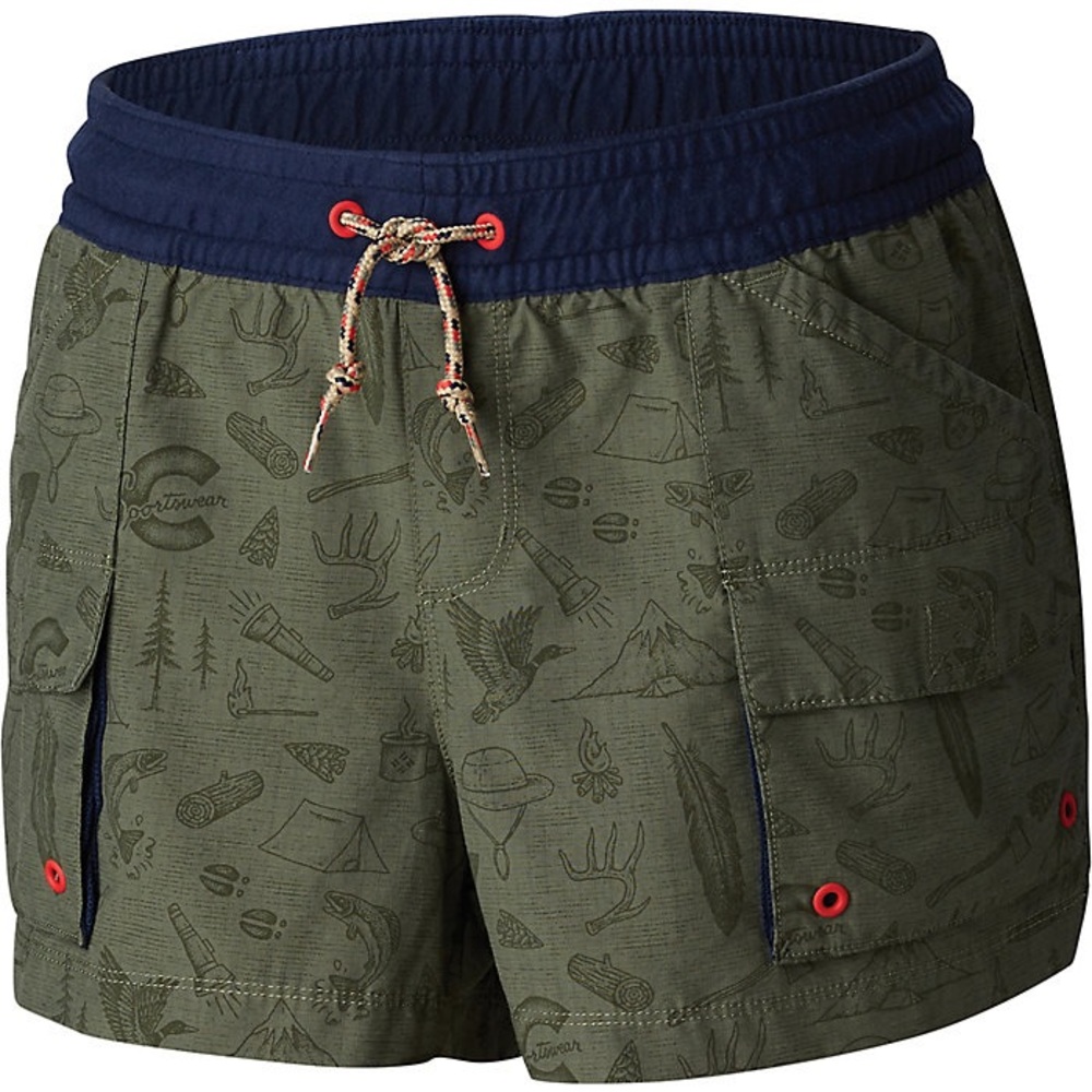 Columbia Olive Green and Navy Outdoor Print Shorts